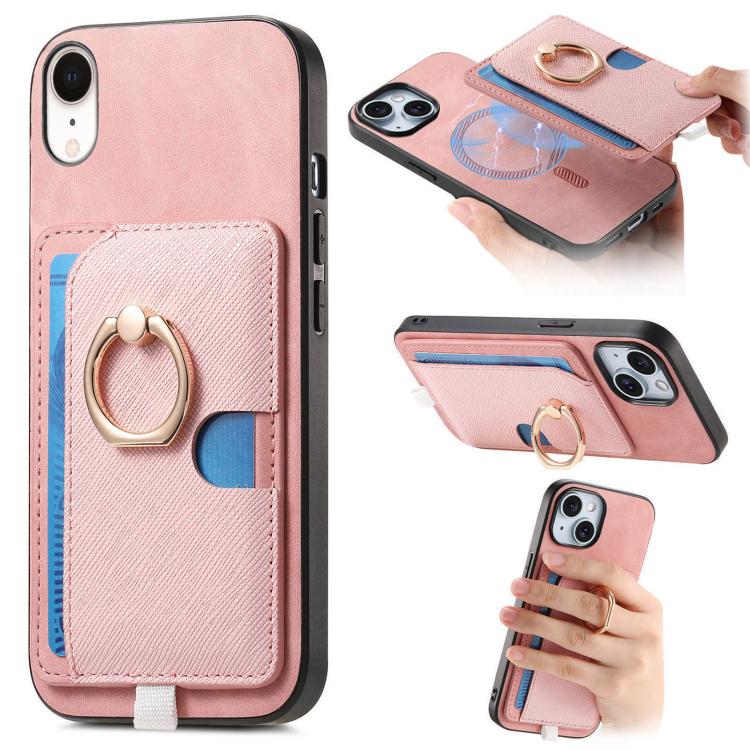 Retro Cross Leather Ring Side Insert Card Bag MagSafe Phone Case, For iPhone 11, For iPhone 11 Pro, For iPhone XR Apple Accessories engret5072 More iPhone Cases - APEXEL INDIA - Mobile Lens - Mobile Camera Lens - Cellphone Accessories - Phone Lens - Smartphone Lens