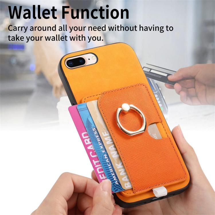 Retro Cross Leather Ring Side Insert Card Bag MagSafe Phone Case Apple Accessories engret5909 More iPhone Cases - APEXEL INDIA - Mobile Lens - Mobile Camera Lens - Cellphone Accessories - Phone Lens - Smartphone Lens