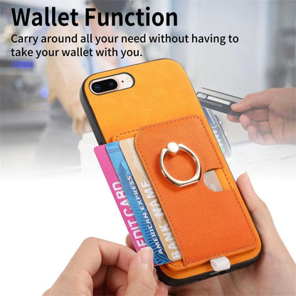 Retro Cross Leather Ring Side Insert Card Bag MagSafe Phone Case Apple Accessories engret5909 More iPhone Cases - APEXEL INDIA - Mobile Lens - Mobile Camera Lens - Cellphone Accessories - Phone Lens - Smartphone Lens