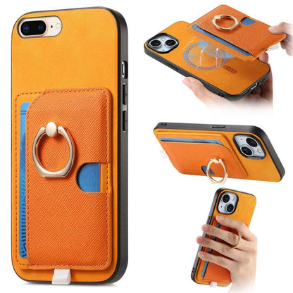 Retro Cross Leather Ring Side Insert Card Bag MagSafe Phone Case Apple Accessories engret5909 More iPhone Cases - APEXEL INDIA - Mobile Lens - Mobile Camera Lens - Cellphone Accessories - Phone Lens - Smartphone Lens