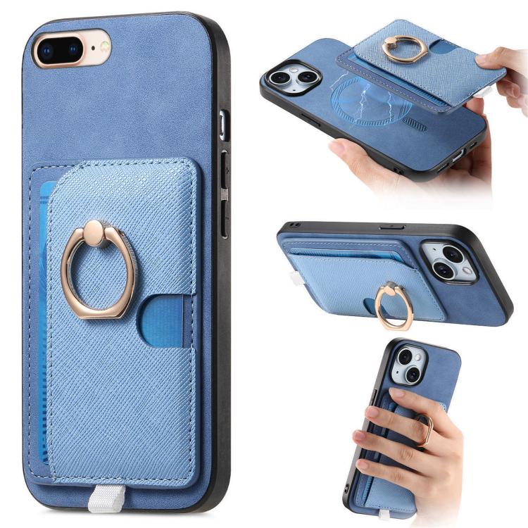 Retro Cross Leather Ring Side Insert Card Bag MagSafe Phone Case Apple Accessories engret5909 More iPhone Cases - APEXEL INDIA - Mobile Lens - Mobile Camera Lens - Cellphone Accessories - Phone Lens - Smartphone Lens