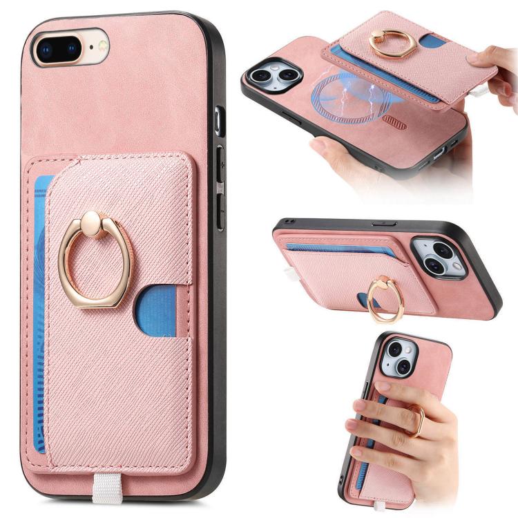 Retro Cross Leather Ring Side Insert Card Bag MagSafe Phone Case Apple Accessories engret5909 More iPhone Cases - APEXEL INDIA - Mobile Lens - Mobile Camera Lens - Cellphone Accessories - Phone Lens - Smartphone Lens