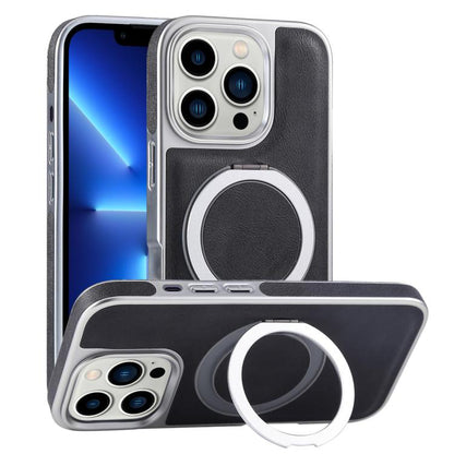 Plated Leather Grain Rotation MagSafe Holder Phone Case, For iPhone 13 Pro Max, For iPhone 13 Pro, For iPhone 13 Apple Accessories engpla5095 More iPhone Cases - APEXEL INDIA - Mobile Lens - Mobile Camera Lens - Cellphone Accessories - Phone Lens - Smartphone Lens