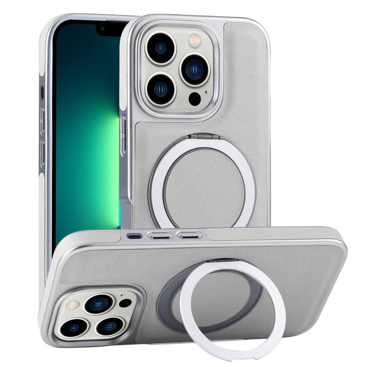 Plated Leather Grain Rotation MagSafe Holder Phone Case, For iPhone 13 Pro Max, For iPhone 13 Pro, For iPhone 13 Apple Accessories engpla5095 More iPhone Cases - APEXEL INDIA - Mobile Lens - Mobile Camera Lens - Cellphone Accessories - Phone Lens - Smartphone Lens
