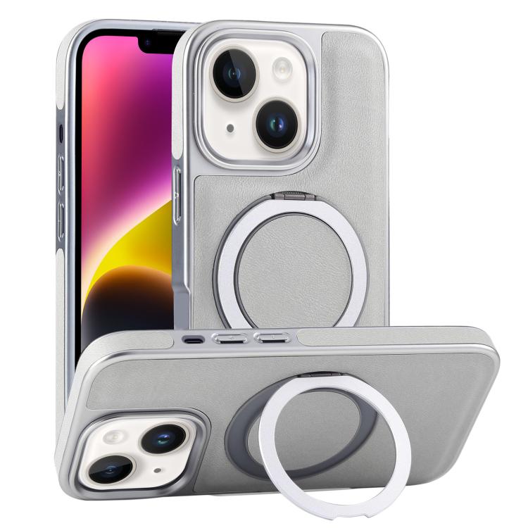 Plated Leather Grain Rotation MagSafe Holder Phone Case, For iPhone 14 Plus, For iPhone 14, For iPhone 14 Pro, For iPhone 14 Pro Max Apple Accessories engpla5084 iPhone 14 Plus - APEXEL INDIA - Mobile Lens - Mobile Camera Lens - Cellphone Accessories - Phone Lens - Smartphone Lens