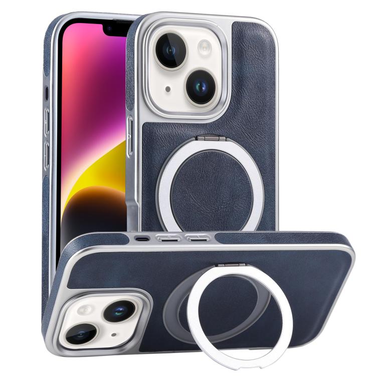 Plated Leather Grain Rotation MagSafe Holder Phone Case, For iPhone 14 Plus, For iPhone 14, For iPhone 14 Pro, For iPhone 14 Pro Max Apple Accessories engpla5084 iPhone 14 Plus - APEXEL INDIA - Mobile Lens - Mobile Camera Lens - Cellphone Accessories - Phone Lens - Smartphone Lens