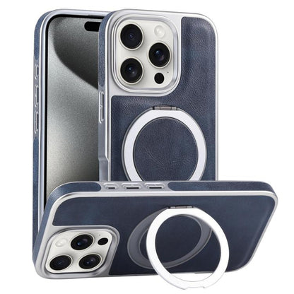 Plated Leather Grain Rotation MagSafe Holder Phone Case, For iPhone 15 Pro Max, For iPhone 15 Pro, For iPhone 15 Plus, For iPhone 15 Apple Accessories engpla5093 iPhone 15 Pro Max - APEXEL INDIA - Mobile Lens - Mobile Camera Lens - Cellphone Accessories - Phone Lens - Smartphone Lens
