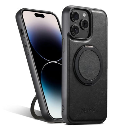 Suteni G3 Oil Wax 360 Rotation Holder MagSafe Back Phone Case, For iPhone 14 Plus, For iPhone 14, For iPhone 14 Pro, For iPhone 14 Pro Max, For iPhone 13 Pro Max, For iPhone 13 Pro, For iPhone 13, For iPhone 12 Apple Accessories engsut5133 iPhone 14 Plus - Suteni - Mobile Lens - Mobile Camera Lens - Cellphone Accessories - Phone Lens - Smartphone Lens