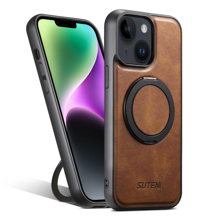 Suteni G3 Oil Wax 360 Rotation Holder MagSafe Back Phone Case, For iPhone 14 Plus, For iPhone 14, For iPhone 14 Pro, For iPhone 14 Pro Max, For iPhone 13 Pro Max, For iPhone 13 Pro, For iPhone 13, For iPhone 12 Apple Accessories engsut5133 iPhone 14 Plus - Suteni - Mobile Lens - Mobile Camera Lens - Cellphone Accessories - Phone Lens - Smartphone Lens