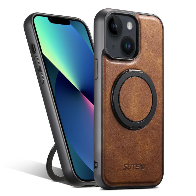 Suteni G3 Oil Wax 360 Rotation Holder MagSafe Back Phone Case, For iPhone 14 Plus, For iPhone 14, For iPhone 14 Pro, For iPhone 14 Pro Max, For iPhone 13 Pro Max, For iPhone 13 Pro, For iPhone 13, For iPhone 12 Apple Accessories engsut5133 iPhone 14 Plus - Suteni - Mobile Lens - Mobile Camera Lens - Cellphone Accessories - Phone Lens - Smartphone Lens