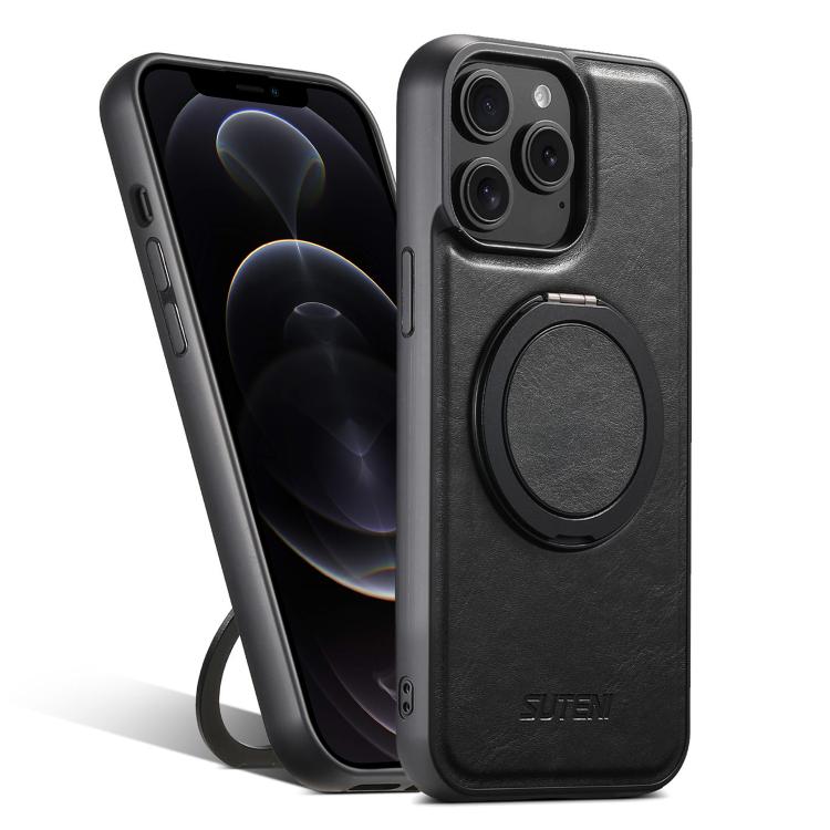 Suteni G3 Oil Wax 360 Rotation Holder MagSafe Back Phone Case, For iPhone 12 Pro Max, For iPhone 12 Pro Apple Accessories engsut5134 More iPhone Cases - Suteni - Mobile Lens - Mobile Camera Lens - Cellphone Accessories - Phone Lens - Smartphone Lens