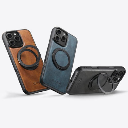 Suteni G3 Oil Wax 360 Rotation Holder MagSafe Back Phone Case, For iPhone 14 Plus, For iPhone 14, For iPhone 14 Pro, For iPhone 14 Pro Max, For iPhone 13 Pro Max, For iPhone 13 Pro, For iPhone 13, For iPhone 12 Apple Accessories engsut5133 iPhone 14 Plus - Suteni - Mobile Lens - Mobile Camera Lens - Cellphone Accessories - Phone Lens - Smartphone Lens