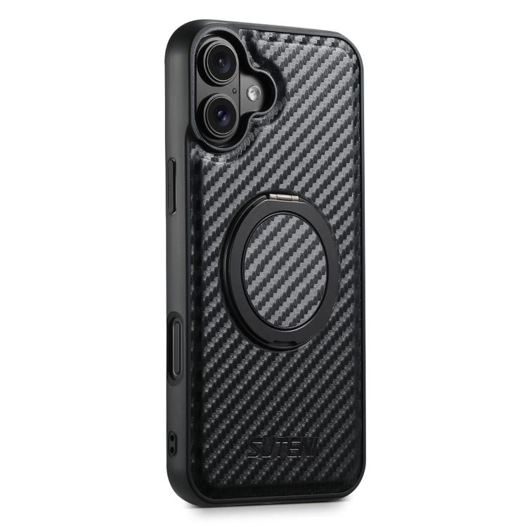 Suteni G3 Carbon Fiber Leather 360 Rotation Holder MagSafe Phone Case, For iPhone 16 Pro Max, For iPhone 16 Pro, For iPhone 16 Plus, For iPhone 16, For iPhone 15 Pro Max, For iPhone 15 Pro, For iPhone 15 Plus, For iPhone 15, For iPhone 14 Plus���������... Apple Accessories engsut5135 iPhone 16 Pro Max - Suteni - Mobile Lens - Mobile Camera Lens - Cellphone Accessories - Phone Lens - Smartphone Lens
