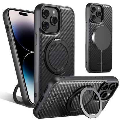 Suteni G3 Carbon Fiber Leather 360 Rotation Holder MagSafe Phone Case, For iPhone 16 Pro Max, For iPhone 16 Pro, For iPhone 16 Plus, For iPhone 16, For iPhone 15 Pro Max, For iPhone 15 Pro, For iPhone 15 Plus, For iPhone 15, For iPhone 14 Plus���������... Apple Accessories engsut5135 iPhone 16 Pro Max - Suteni - Mobile Lens - Mobile Camera Lens - Cellphone Accessories - Phone Lens - Smartphone Lens