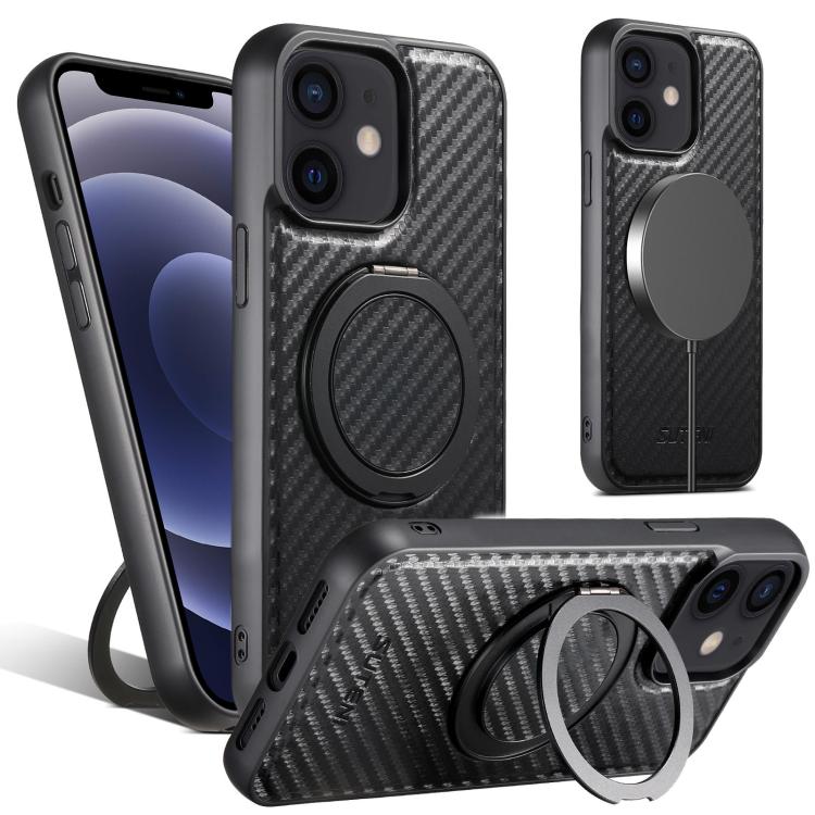 Suteni G3 Carbon Fiber Leather 360 Rotation Holder MagSafe Phone Case, For iPhone 16 Pro Max, For iPhone 16 Pro, For iPhone 16 Plus, For iPhone 16, For iPhone 15 Pro Max, For iPhone 15 Pro, For iPhone 15 Plus, For iPhone 15, For iPhone 14 Plus���������... Apple Accessories engsut5135 iPhone 16 Pro Max - Suteni - Mobile Lens - Mobile Camera Lens - Cellphone Accessories - Phone Lens - Smartphone Lens