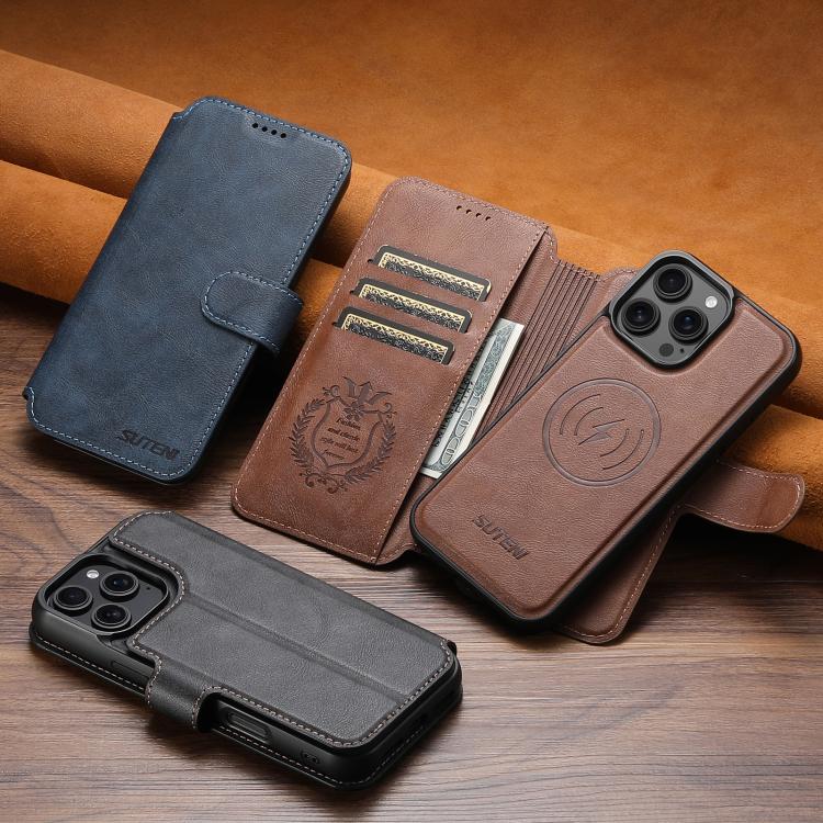 Suteni Q05 2-in-1 Multi-function Detachable Wallet MagSafe Phone Case, For iPhone 16 Pro Max, For iPhone 16 Pro, For iPhone 16 Plus, For iPhone 16, For iPhone 15 Pro Max, For iPhone 15 Pro, For iPhone 15 Plus, For iPhone 15 Apple Accessories engsut5154 iPhone 16 Pro Max - Suteni - Mobile Lens - Mobile Camera Lens - Cellphone Accessories - Phone Lens - Smartphone Lens