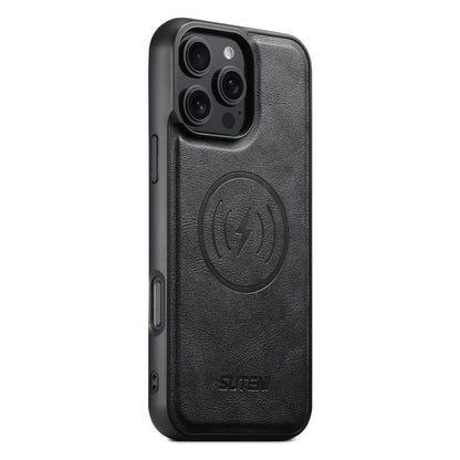 Suteni G5 Cowhide Leather MagSafe Magnetic Phone Case, For iPhone 16 Pro Max, For iPhone 16 Pro, For iPhone 16 Plus, For iPhone 16, For iPhone 15 Pro Max, For iPhone 15 Pro, For iPhone 15 Plus, For iPhone 15 Apple Accessories engsut5174 iPhone 16 Pro Max - Suteni - Mobile Lens - Mobile Camera Lens - Cellphone Accessories - Phone Lens - Smartphone Lens