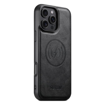 Suteni G5 Cowhide Leather MagSafe Magnetic Phone Case, For iPhone 16 Pro Max, For iPhone 16 Pro, For iPhone 16 Plus, For iPhone 16, For iPhone 15 Pro Max, For iPhone 15 Pro, For iPhone 15 Plus, For iPhone 15 Apple Accessories engsut5174 iPhone 16 Pro Max - Suteni - Mobile Lens - Mobile Camera Lens - Cellphone Accessories - Phone Lens - Smartphone Lens