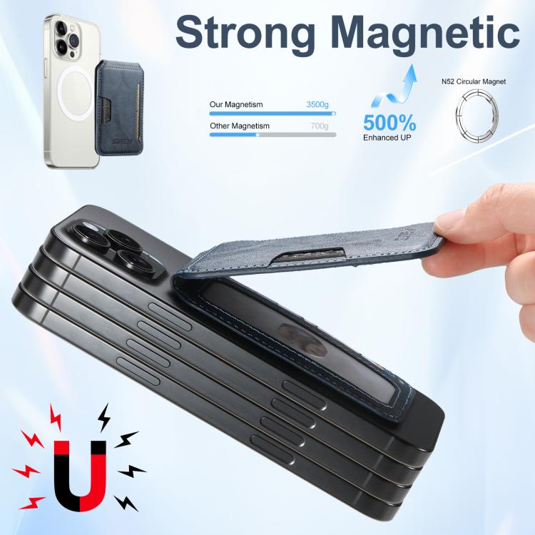Suteni S3 Cowhide Textured MagSafe Magnetic Card Case, S3 Apple Accessories engsut5557 Gadgets - Suteni - Mobile Lens - Mobile Camera Lens - Cellphone Accessories - Phone Lens - Smartphone Lens