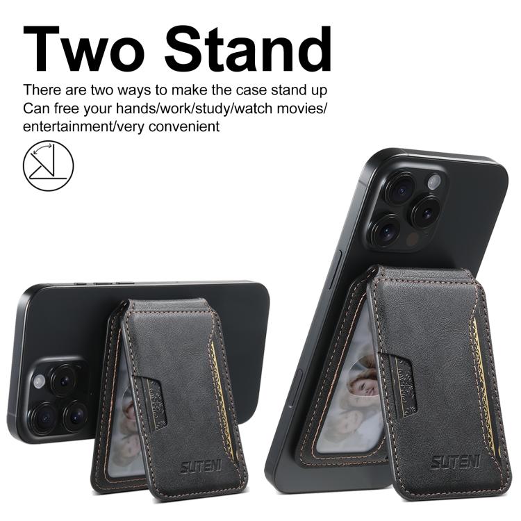 Suteni S3 Cowhide Textured MagSafe Magnetic Card Case, S3 Apple Accessories engsut5557 Gadgets - Suteni - Mobile Lens - Mobile Camera Lens - Cellphone Accessories - Phone Lens - Smartphone Lens