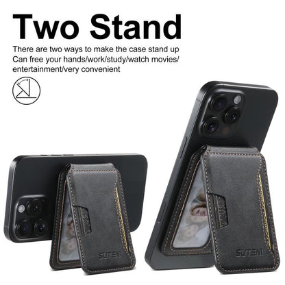 Suteni S3 Cowhide Textured MagSafe Magnetic Card Case, S3 Apple Accessories engsut5557 Gadgets - Suteni - Mobile Lens - Mobile Camera Lens - Cellphone Accessories - Phone Lens - Smartphone Lens