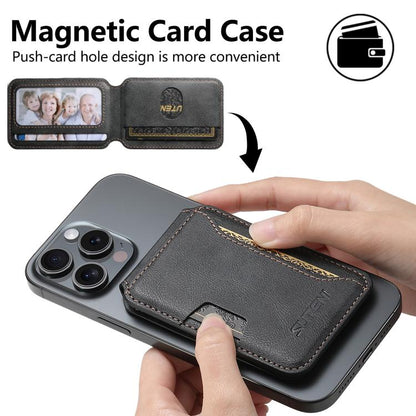 Suteni S3 Cowhide Textured MagSafe Magnetic Card Case, S3 Apple Accessories engsut5557 Gadgets - Suteni - Mobile Lens - Mobile Camera Lens - Cellphone Accessories - Phone Lens - Smartphone Lens