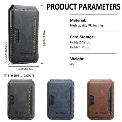Suteni S3 Cowhide Textured MagSafe Magnetic Card Case, S3 Apple Accessories engsut5557 Gadgets - Suteni - Mobile Lens - Mobile Camera Lens - Cellphone Accessories - Phone Lens - Smartphone Lens