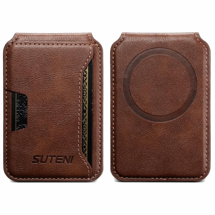Suteni S3 Cowhide Textured MagSafe Magnetic Card Case, S3 Apple Accessories engsut5557 Gadgets - Suteni - Mobile Lens - Mobile Camera Lens - Cellphone Accessories - Phone Lens - Smartphone Lens