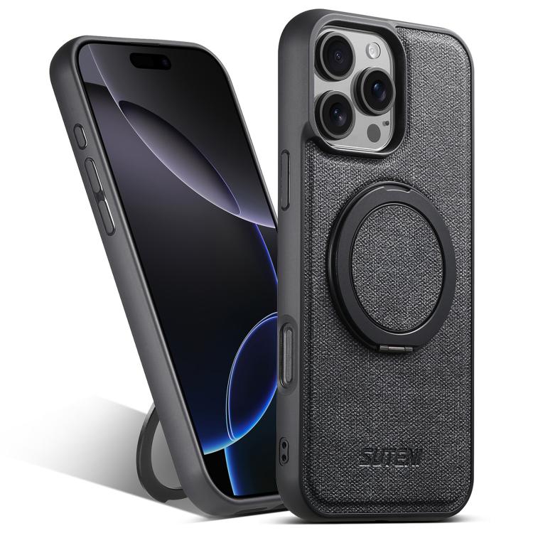Suteni G3 360 Rotation Holder MagSafe Denim Leather Back Phone Case, For iPhone 16 Pro Max, For iPhone 16 Pro, For iPhone 16 Plus, For iPhone 16, For iPhone 15 Pro Max, For iPhone 15 Pro, For iPhone 15 Plus, For iPhone 15 Apple Accessories engsut5303 iPhone 16 Pro Max - Suteni - Mobile Lens - Mobile Camera Lens - Cellphone Accessories - Phone Lens - Smartphone Lens