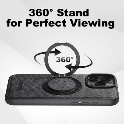 Suteni G3 360 Rotation Holder MagSafe Denim Leather Back Phone Case, For iPhone 16 Pro Max, For iPhone 16 Pro, For iPhone 16 Plus, For iPhone 16, For iPhone 15 Pro Max, For iPhone 15 Pro, For iPhone 15 Plus, For iPhone 15 Apple Accessories engsut5303 iPhone 16 Pro Max - Suteni - Mobile Lens - Mobile Camera Lens - Cellphone Accessories - Phone Lens - Smartphone Lens