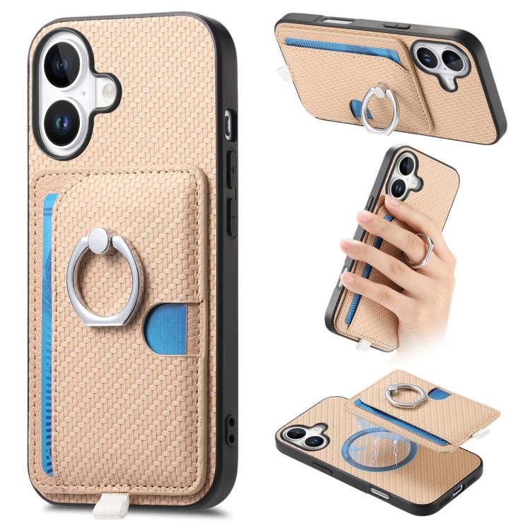 Carbon Fiber Ring Side Insert Card Bag MagSafe Phone Case, For iPhone 16, For iPhone 15 Pro Max, For iPhone 15 Pro, For iPhone 15 Plus Apple Accessories engcar5343 iPhone 16 - APEXEL INDIA - Mobile Lens - Mobile Camera Lens - Cellphone Accessories - Phone Lens - Smartphone Lens