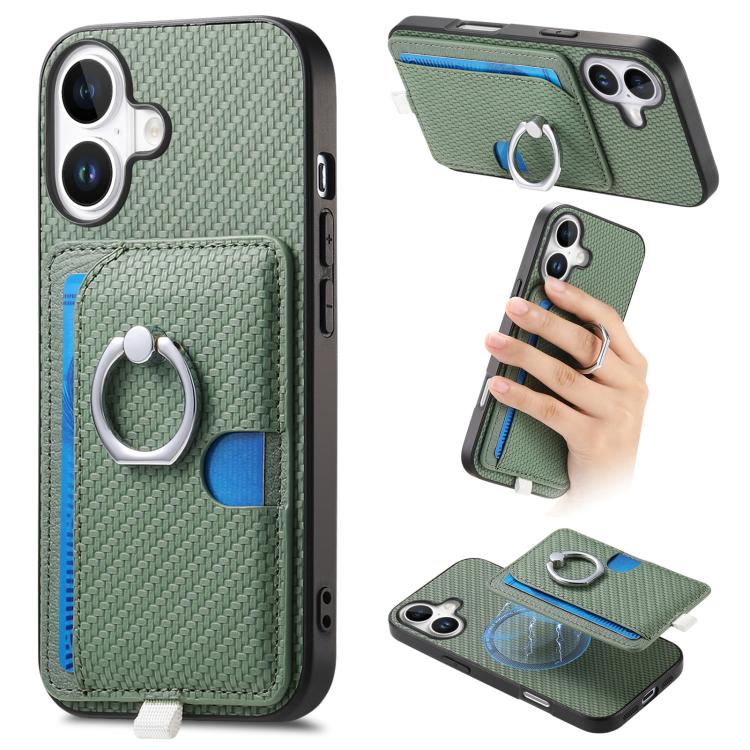 Carbon Fiber Ring Side Insert Card Bag MagSafe Phone Case, For iPhone 16, For iPhone 15 Pro Max, For iPhone 15 Pro, For iPhone 15 Plus Apple Accessories engcar5343 iPhone 16 - APEXEL INDIA - Mobile Lens - Mobile Camera Lens - Cellphone Accessories - Phone Lens - Smartphone Lens