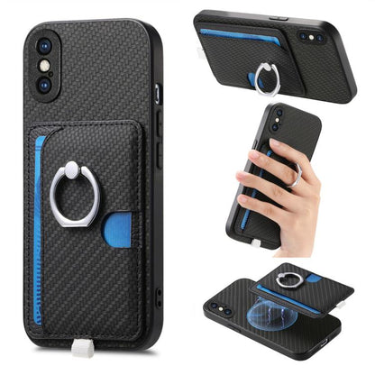 Carbon Fiber Ring Side Insert Card Bag MagSafe Phone Case, For iPhone 11, For iPhone 11 Pro, For iPhone XR, For iPhone XS Max Apple Accessories engcar5299 More iPhone Cases - APEXEL INDIA - Mobile Lens - Mobile Camera Lens - Cellphone Accessories - Phone Lens - Smartphone Lens