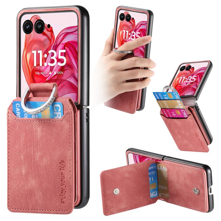 Retro Leather Ring Vertical Flip Wallet Phone Case, For Motorola Razr 60 Ultra, For Motorola Razr 60, For Motorola Moto Razr 50 Ultra, For Motorola Moto Razr 50 engret6096 Mobile Accessories Motorola Motorola Cases - APEXEL INDIA - Mobile Lens - Mobile Camera Lens - Cellphone Accessories - Phone Lens - Smartphone Lens