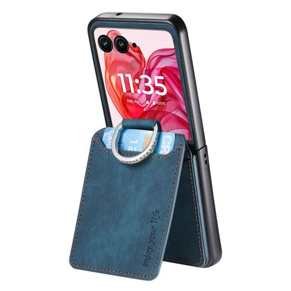 Retro Leather Ring Vertical Flip Wallet Phone Case, For Motorola Razr 60 Ultra, For Motorola Razr 60, For Motorola Moto Razr 50 Ultra, For Motorola Moto Razr 50 engret6096 Mobile Accessories Motorola Motorola Cases - APEXEL INDIA - Mobile Lens - Mobile Camera Lens - Cellphone Accessories - Phone Lens - Smartphone Lens