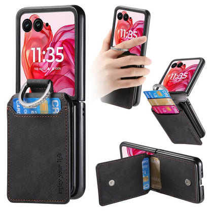 Retro Leather Ring Vertical Flip Wallet Phone Case, For Motorola Razr 60 Ultra, For Motorola Razr 60, For Motorola Moto Razr 50 Ultra, For Motorola Moto Razr 50 engret6096 Mobile Accessories Motorola Motorola Cases - APEXEL INDIA - Mobile Lens - Mobile Camera Lens - Cellphone Accessories - Phone Lens - Smartphone Lens