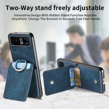 Retro Leather Ring Vertical Flip Wallet Phone Case, For Motorola Moto Razr 40, For Motorola Moto Razr 40 Ultra engret6097 Mobile Accessories Motorola Motorola Cases - APEXEL INDIA - Mobile Lens - Mobile Camera Lens - Cellphone Accessories - Phone Lens - Smartphone Lens