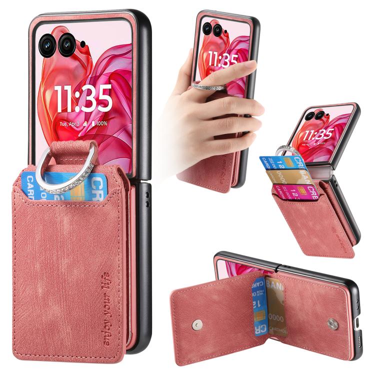 Retro Leather Ring Vertical Flip Wallet Phone Case, For Motorola Razr 60 Ultra, For Motorola Razr 60, For Motorola Moto Razr 50 Ultra, For Motorola Moto Razr 50 engret6096 Mobile Accessories Motorola Motorola Cases - APEXEL INDIA - Mobile Lens - Mobile Camera Lens - Cellphone Accessories - Phone Lens - Smartphone Lens