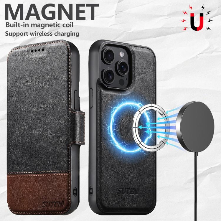 Suteni Q06 2-in-1 Multi-function Detachable Wallet MagSafe Phone Case, For iPhone 14 Plus, For iPhone 14, For iPhone 14 Pro, For iPhone 14 Pro Max, For iPhone 13 Pro Max, For iPhone 13 Pro, For iPhone 13, For iPhone 12 Apple Accessories engsut5519 iPhone 14 Plus - Suteni - Mobile Lens - Mobile Camera Lens - Cellphone Accessories - Phone Lens - Smartphone Lens
