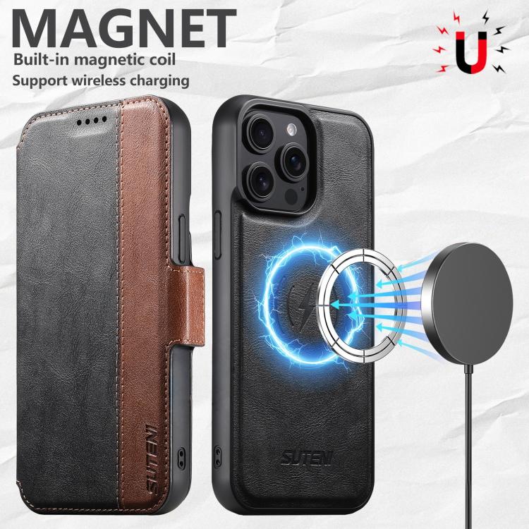 Suteni Q07 2-in-1 Multi-function Detachable Wallet MagSafe Phone Case, For iPhone 14 Plus, For iPhone 14, For iPhone 14 Pro, For iPhone 14 Pro Max, For iPhone 13 Pro Max, For iPhone 13 Pro, For iPhone 13, For iPhone 12 Apple Accessories engsut5583 iPhone 14 Plus - Suteni - Mobile Lens - Mobile Camera Lens - Cellphone Accessories - Phone Lens - Smartphone Lens
