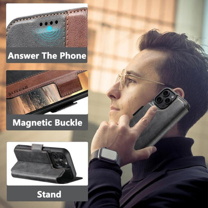 Suteni Q07 2-in-1 Multi-function Detachable Wallet MagSafe Phone Case, For iPhone 12 Pro Max, For iPhone 12 Pro Apple Accessories engsut5517 More iPhone Cases - Suteni - Mobile Lens - Mobile Camera Lens - Cellphone Accessories - Phone Lens - Smartphone Lens