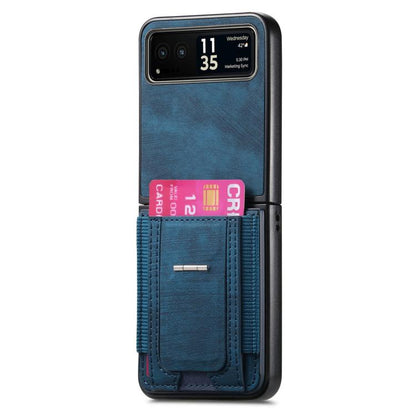 Retro Leather Fold Stand Elastic Card Bag Phone Case, For Motorola Moto Razr 40, For Motorola Moto Razr 40 Ultra engret6099 Mobile Accessories Motorola Motorola Cases - APEXEL INDIA - Mobile Lens - Mobile Camera Lens - Cellphone Accessories - Phone Lens - Smartphone Lens