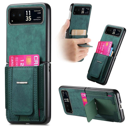 Retro Leather Fold Stand Elastic Card Bag Phone Case, For Motorola Moto Razr 40, For Motorola Moto Razr 40 Ultra engret6099 Mobile Accessories Motorola Motorola Cases - APEXEL INDIA - Mobile Lens - Mobile Camera Lens - Cellphone Accessories - Phone Lens - Smartphone Lens