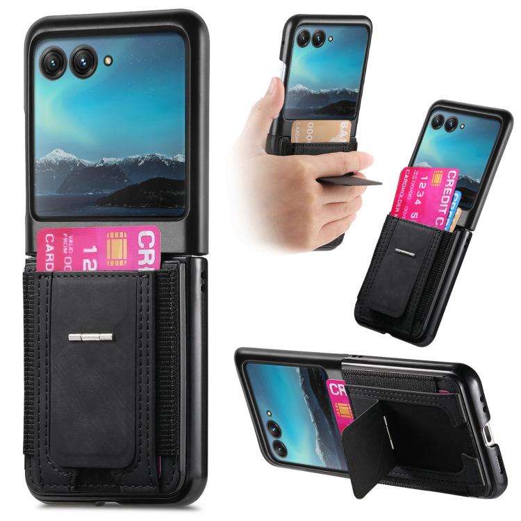 Retro Leather Fold Stand Elastic Card Bag Phone Case, For Motorola Moto Razr 40, For Motorola Moto Razr 40 Ultra engret6099 Mobile Accessories Motorola Motorola Cases - APEXEL INDIA - Mobile Lens - Mobile Camera Lens - Cellphone Accessories - Phone Lens - Smartphone Lens