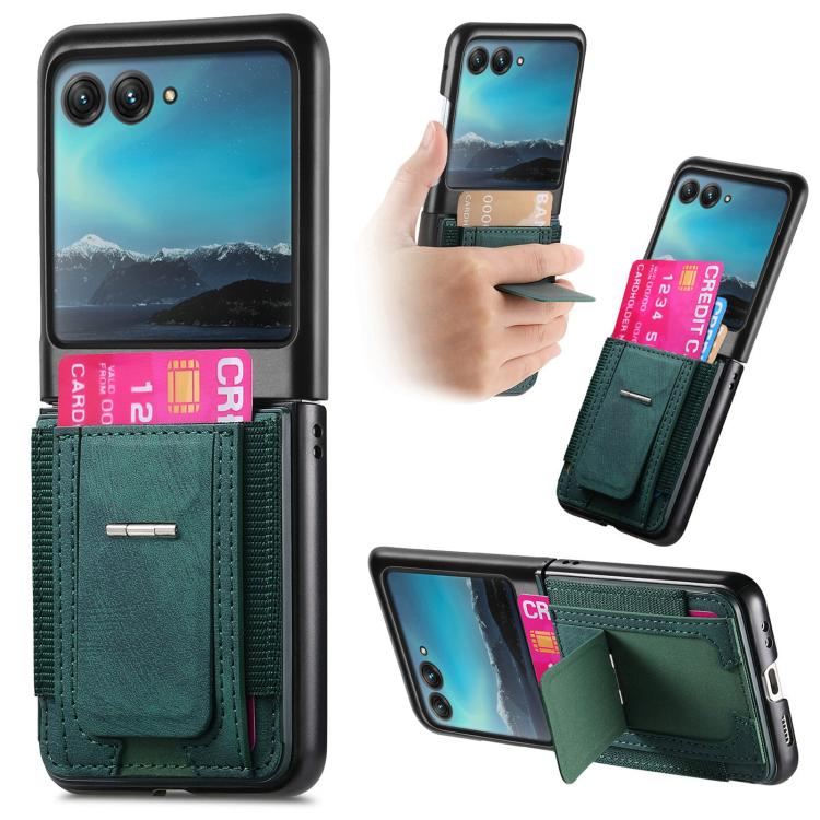 Retro Leather Fold Stand Elastic Card Bag Phone Case, For Motorola Moto Razr 40, For Motorola Moto Razr 40 Ultra engret6099 Mobile Accessories Motorola Motorola Cases - APEXEL INDIA - Mobile Lens - Mobile Camera Lens - Cellphone Accessories - Phone Lens - Smartphone Lens