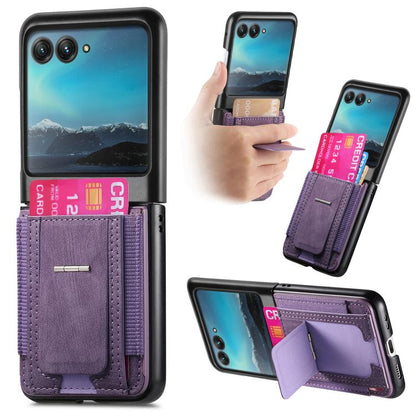 Retro Leather Fold Stand Elastic Card Bag Phone Case, For Motorola Moto Razr 40, For Motorola Moto Razr 40 Ultra engret6099 Mobile Accessories Motorola Motorola Cases - APEXEL INDIA - Mobile Lens - Mobile Camera Lens - Cellphone Accessories - Phone Lens - Smartphone Lens