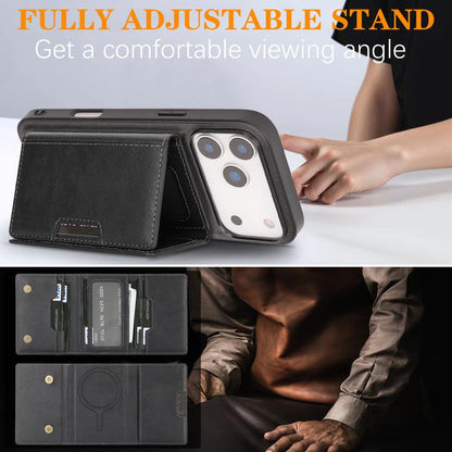 Kalebol Strong Magnetic MagSafe Tri-Fold Wallet Leather Phone Case, For iPhone 17 Pro Max, For iPhone 17 Pro, For iPhone 17, For iPhone 17 Air