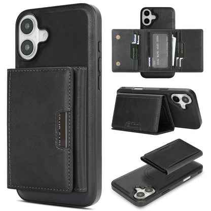 Kalebol Strong Magnetic MagSafe Tri-Fold Wallet Leather Phone Case, For iPhone 17 Pro Max, For iPhone 17 Pro, For iPhone 17, For iPhone 17 Air