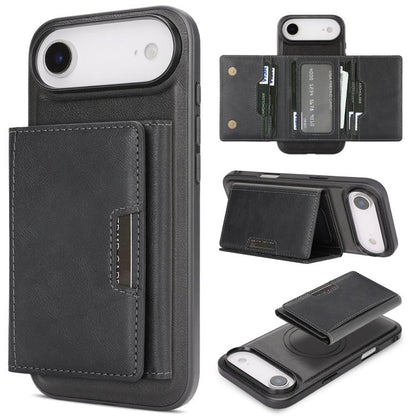 Kalebol Strong Magnetic MagSafe Tri-Fold Wallet Leather Phone Case, For iPhone 17 Pro Max, For iPhone 17 Pro, For iPhone 17, For iPhone 17 Air