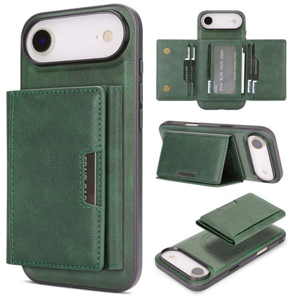 Kalebol Strong Magnetic MagSafe Tri-Fold Wallet Leather Phone Case, For iPhone 17 Pro Max, For iPhone 17 Pro, For iPhone 17, For iPhone 17 Air